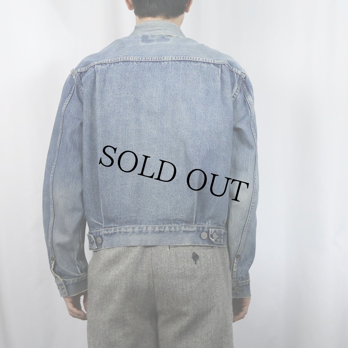画像3: 50〜60's LEVI'S 507XX 紙パッチ 2nd デニムジャケット (3)