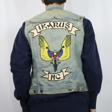 画像4: 70's Lois パッチ&チェーンカスタムデニム デニムベスト (4)