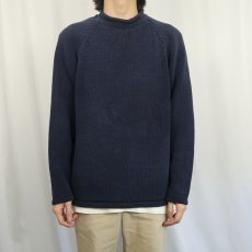 画像2: 90's J.CREW ロールネック コットンニットセーター L (2)