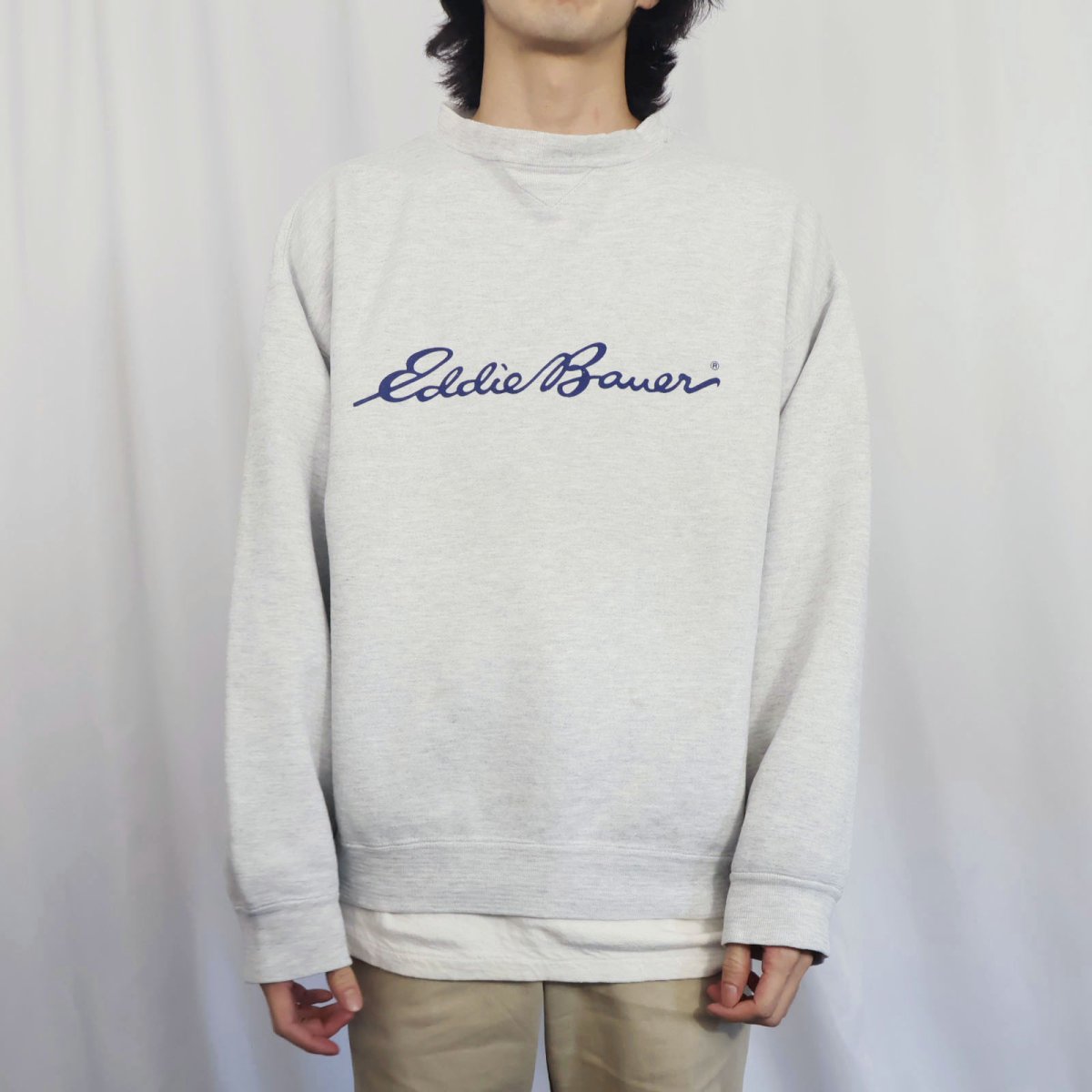 画像3: Eddie Bauer ロゴプリントスウェット L (3)