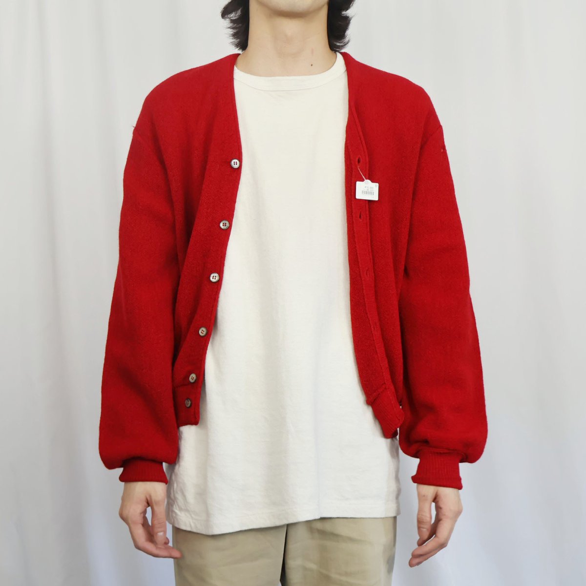 画像2: 60〜70's ROBERT BRUCE×Anorld Palmer USA製 アルパカ×ウール ニットカーディガン M (2)