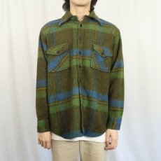 画像2: 50's McGREGOR USA製 チェック柄 ウールシャツ L (2)