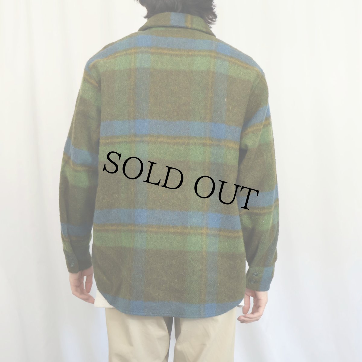 画像3: 50's McGREGOR USA製 チェック柄 ウールシャツ L (3)