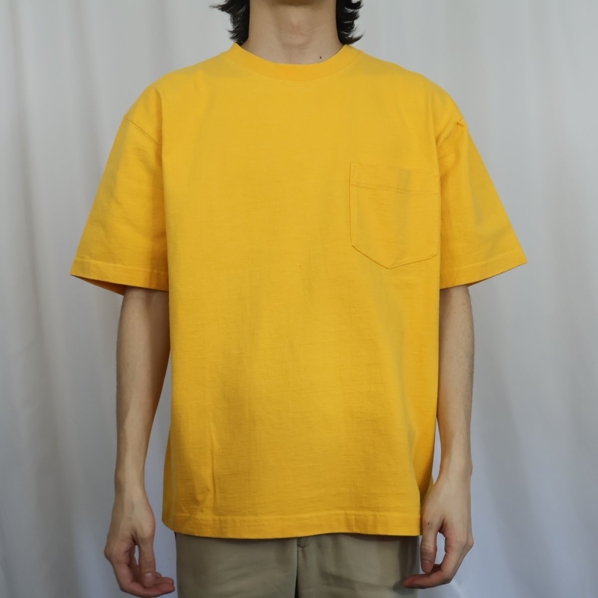 画像2: CAMBER USA製 無地ポケットTシャツ L (2)