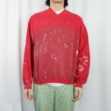 画像2: 80〜90's Eddie Bauer ペンキペイント スウェット L (2)