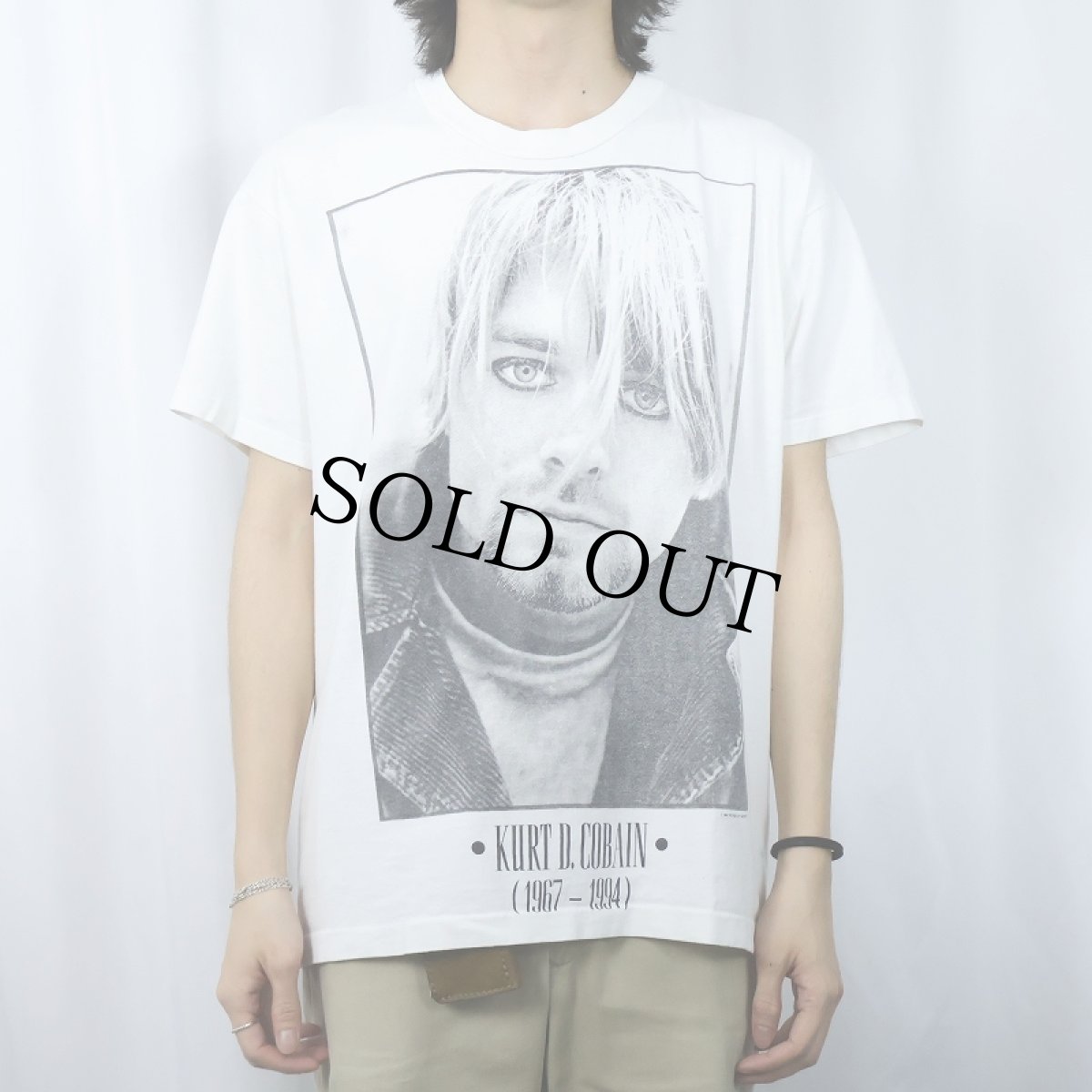 画像2: 90's NIRVANA Kurt Cobain USA製 "1967-1994" 追悼プリントTシャツ XL (2)