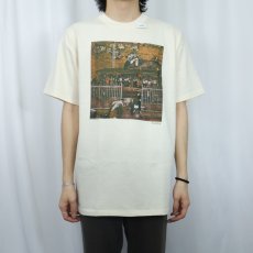 画像2: 90's Norman Rockwell USA製 "Waiting at Crestwood Train Station" アートプリントTシャツ DEADSTOCK L (2)
