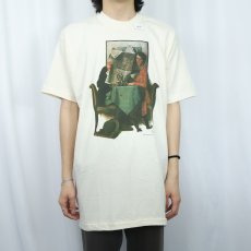 画像2: 90's Norman Rockwell USA製 "The Breakfast Table" アートプリントTシャツ DEADSTOCK XL (2)