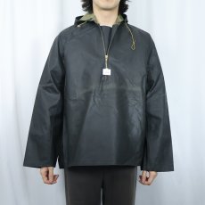 画像2: 40's U.S.NAVY “Rubberized” Foul Weather Parka (2)