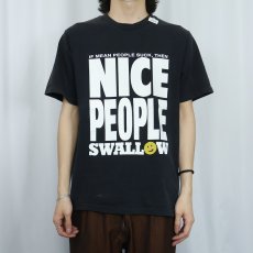 画像2: 90's NICE PEOPLE プリントTシャツ BLACK (2)