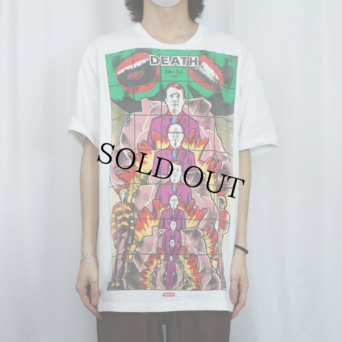 画像2: SUPREME USA製 "Gilbert & George" DEATH アートプリントTシャツ XL (2)