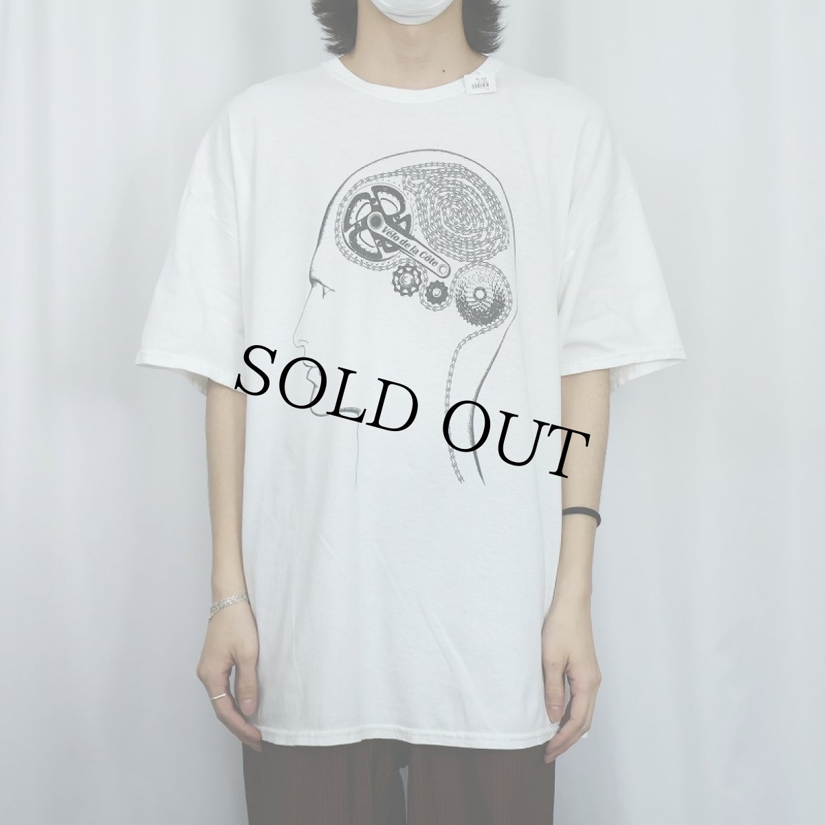 画像2: "Velo de la Cote" 自転車プリントTシャツ 2XL (2)