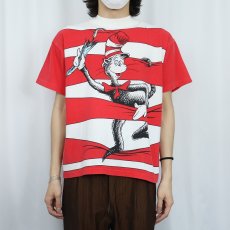 画像3: 90's UNIVERSAL STUDIOS USA製 "Dr.Seuss THE CAT IN THE HAT"　キャラクタープリントTシャツ M (3)