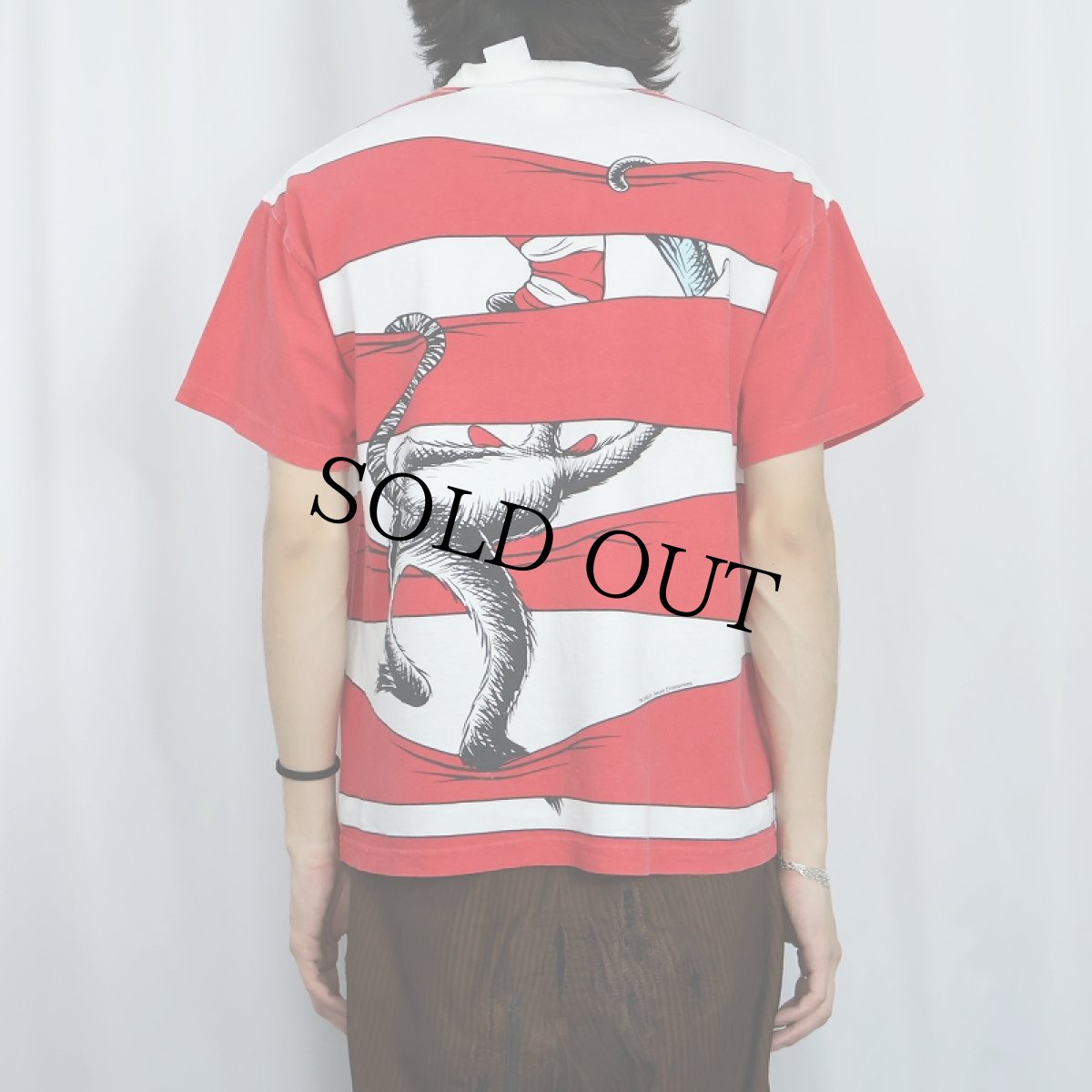 画像4: 90's UNIVERSAL STUDIOS USA製 "Dr.Seuss THE CAT IN THE HAT"　キャラクタープリントTシャツ M (4)