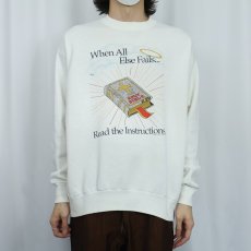 画像2: 90's USA製 "When All Else Fails..." ジーザスプリントスウェット XL (2)