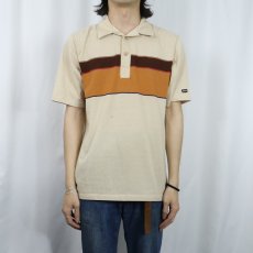 画像2: 70's Levi's ボーダー柄 ポロシャツ XL (2)