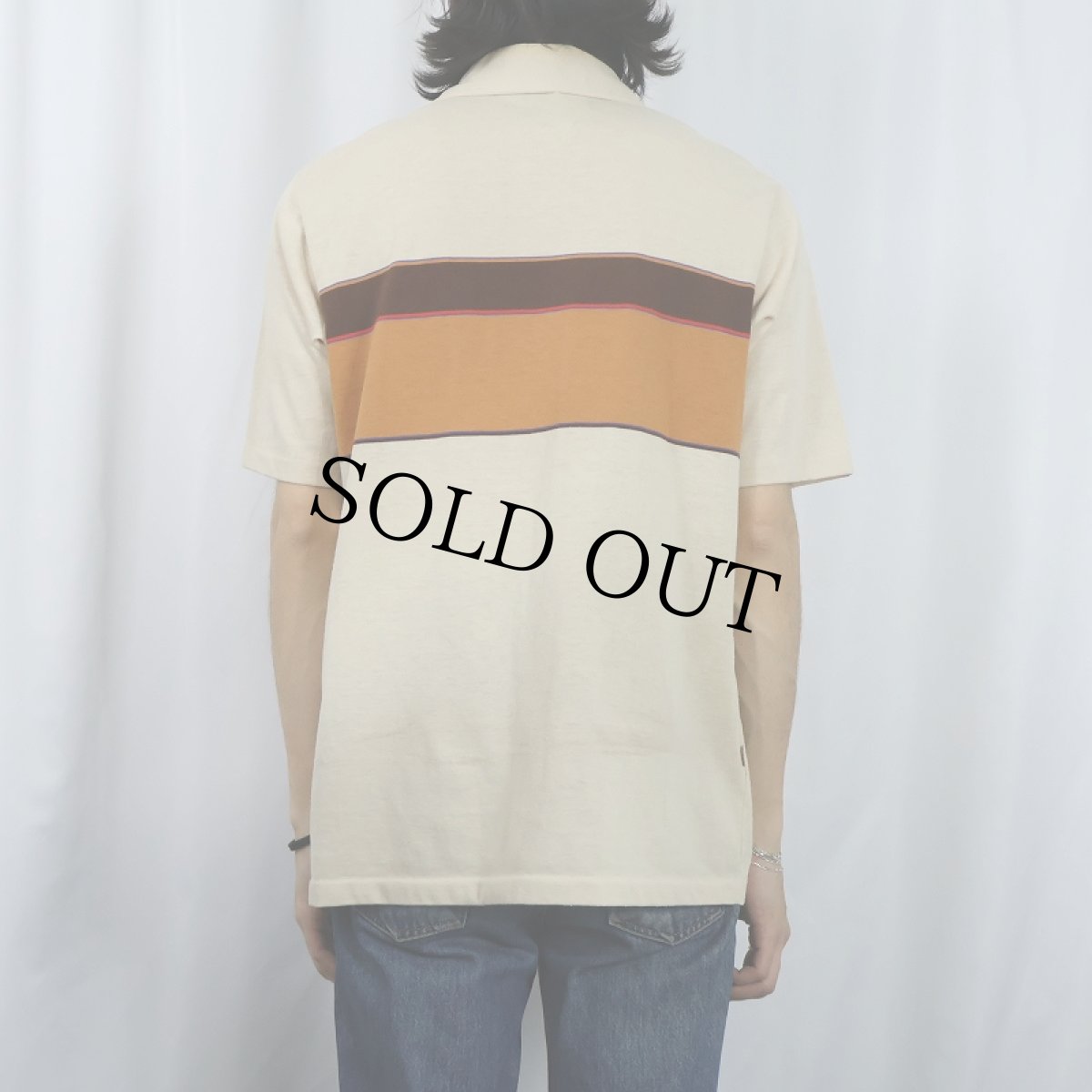 画像3: 70's Levi's ボーダー柄 ポロシャツ XL (3)