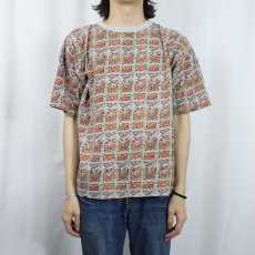 画像2: DOCKERS 総柄 プリントTシャツ L (2)