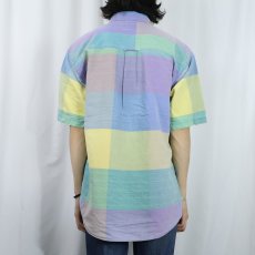 画像3: 80's Eddie Bauer チェック柄 コットンシャツ L (3)