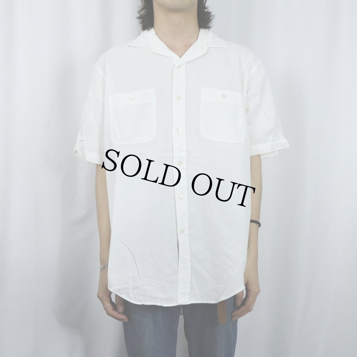 画像2: POLO Ralph Lauren "COWBOY WORKSHIRT" コットンメッシュシャツ L (2)