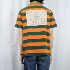 画像3: POLO Ralph Lauren "CUSTOM FIT" ボーダー柄 ラガーシャツ L (3)