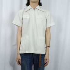 画像2: 70's Mr. Barco ジップアップシャツ (2)