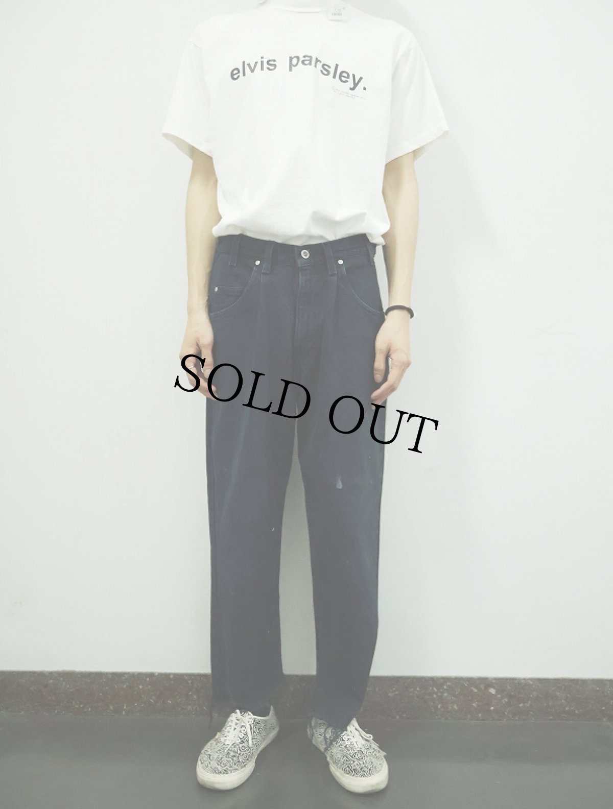 画像2: 90's Levi's SILVERTAB USA製 "BAGGY" カットオフ ブラックデニムパンツ W31 (2)