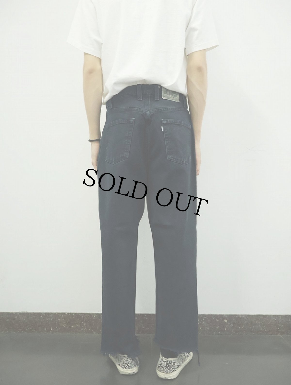 画像3: 90's Levi's SILVERTAB USA製 "BAGGY" カットオフ ブラックデニムパンツ W31 (3)