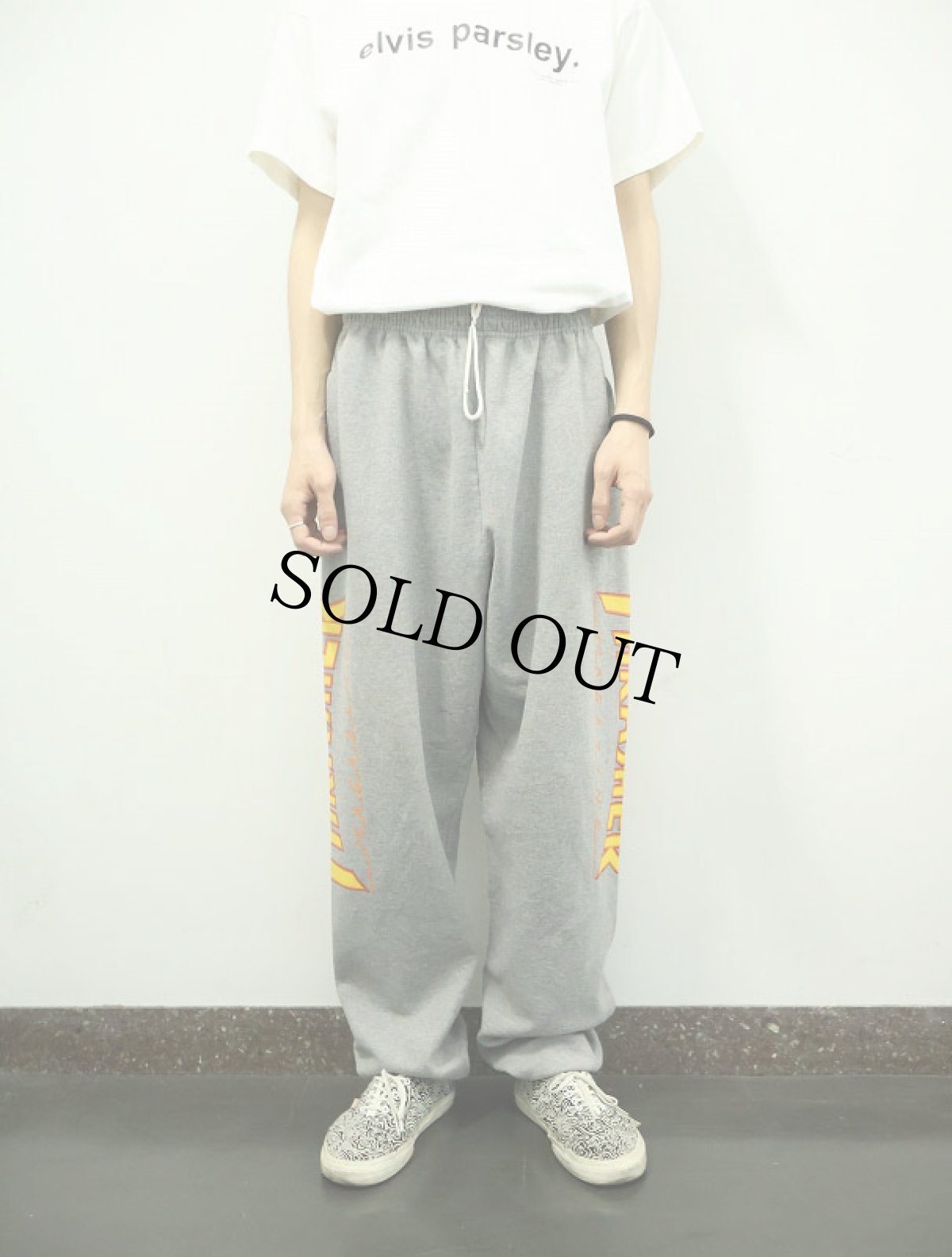 画像2: THRASHER ロゴプリントスウェットパンツ XL (2)