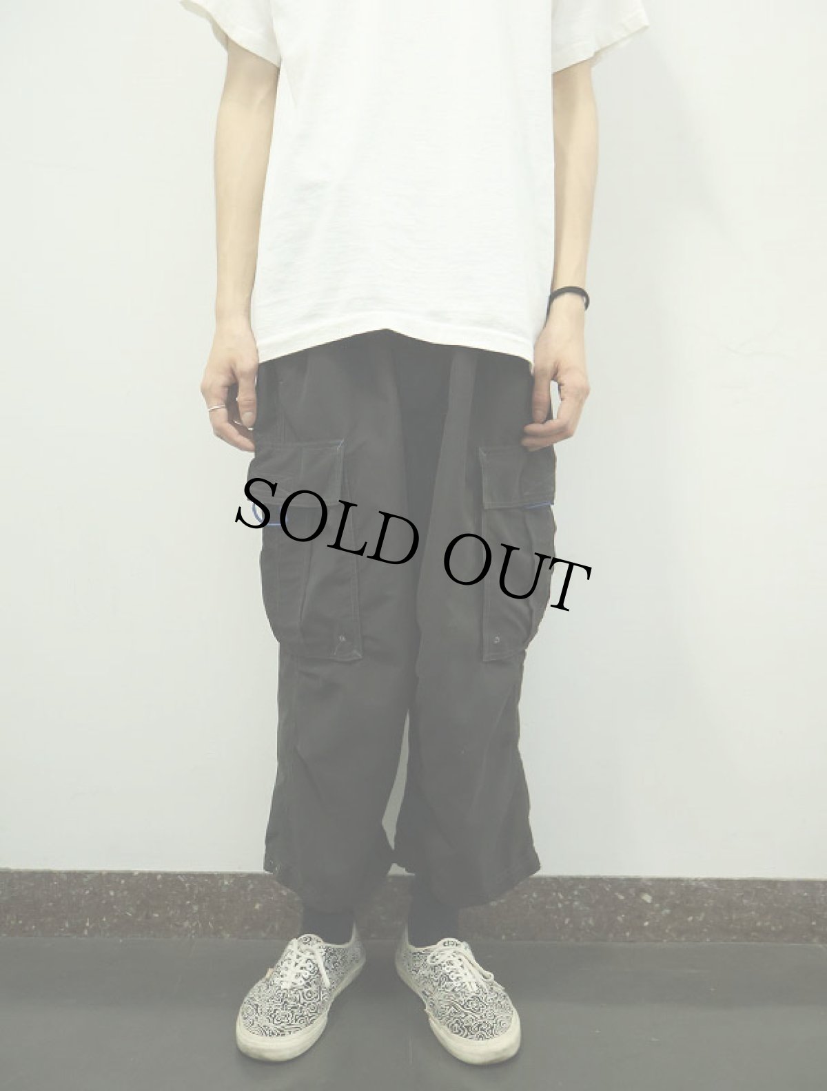 画像2: GAP クロップド カーゴパンツ BLACK XL (2)