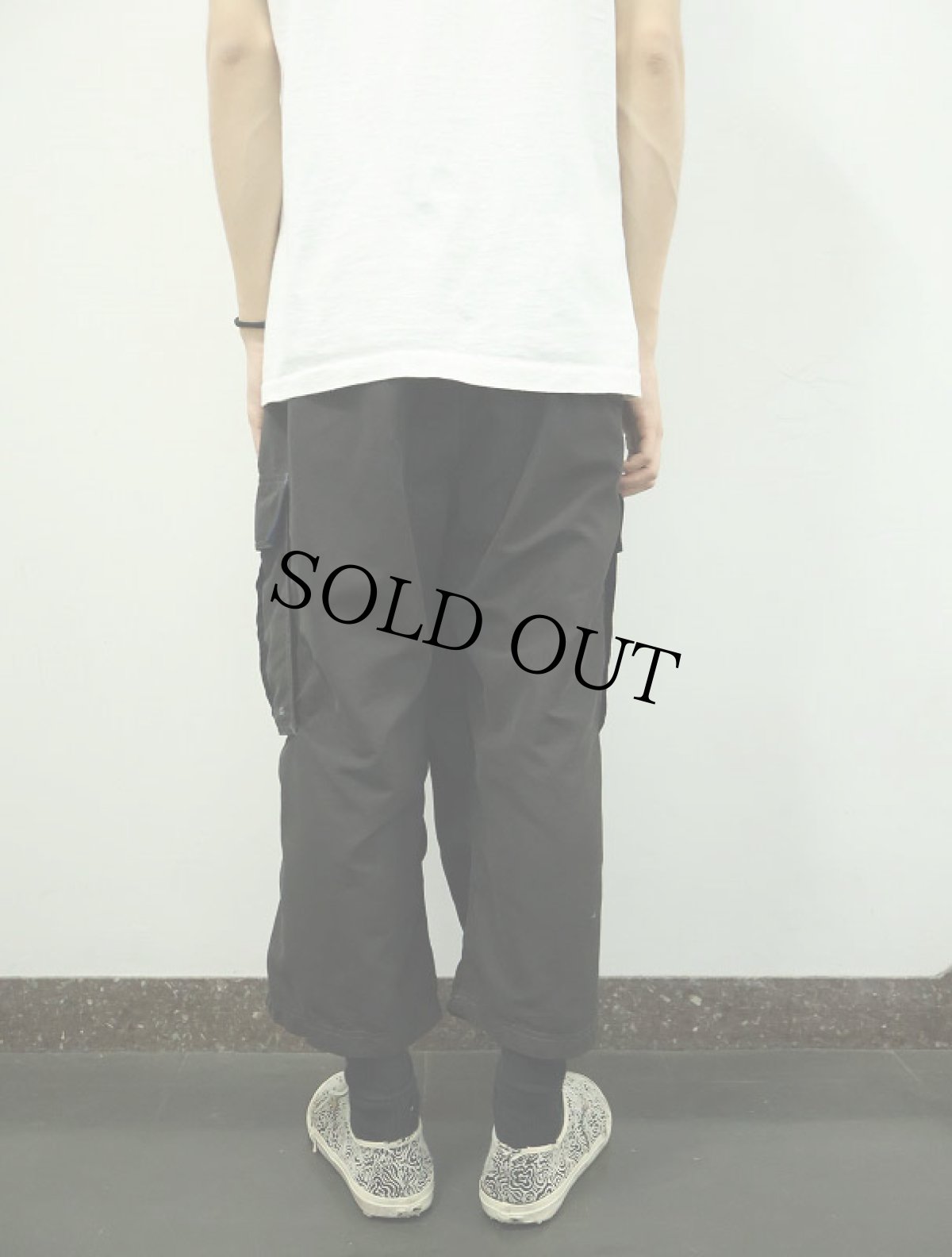 画像3: GAP クロップド カーゴパンツ BLACK XL (3)