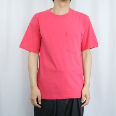 画像2: 90's L.L.Bean USA製 無地ポケットTシャツ S (2)
