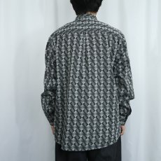 画像3: JHANE BARNES 総柄 コットンレーヨンシャツ M (3)