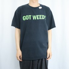 画像2: "GOT WEED?" 広告パロディ プリントTシャツ BLACK XL (2)