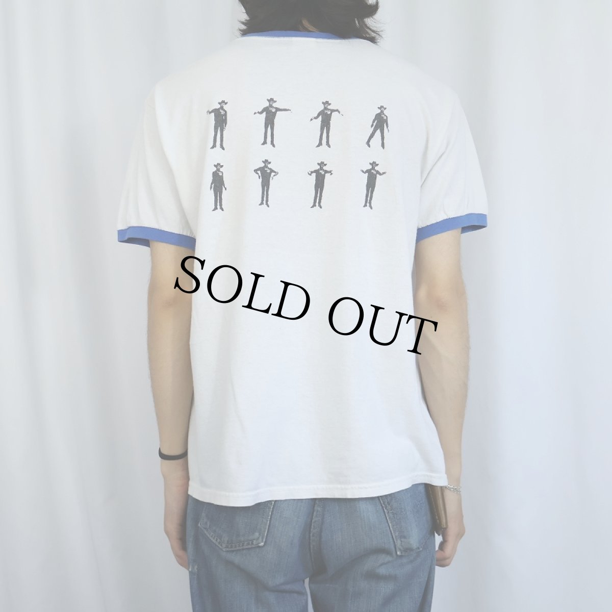 画像3: BECK ミュージシャンプリント リンガーTシャツ L (3)