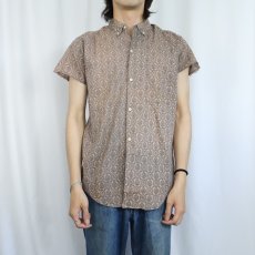 画像2: 50's Paddle and Saddle 総柄 コットンボタンダウンシャツ M (2)