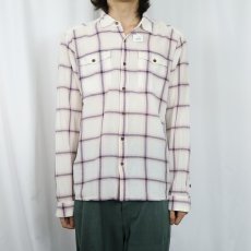 画像2: 2016SS Patagonia チェック柄 コットンシャツ M (2)
