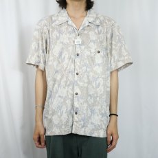 画像2: 2000's Patagonia Rhythm 総柄オープンカラーシャツ L (2)