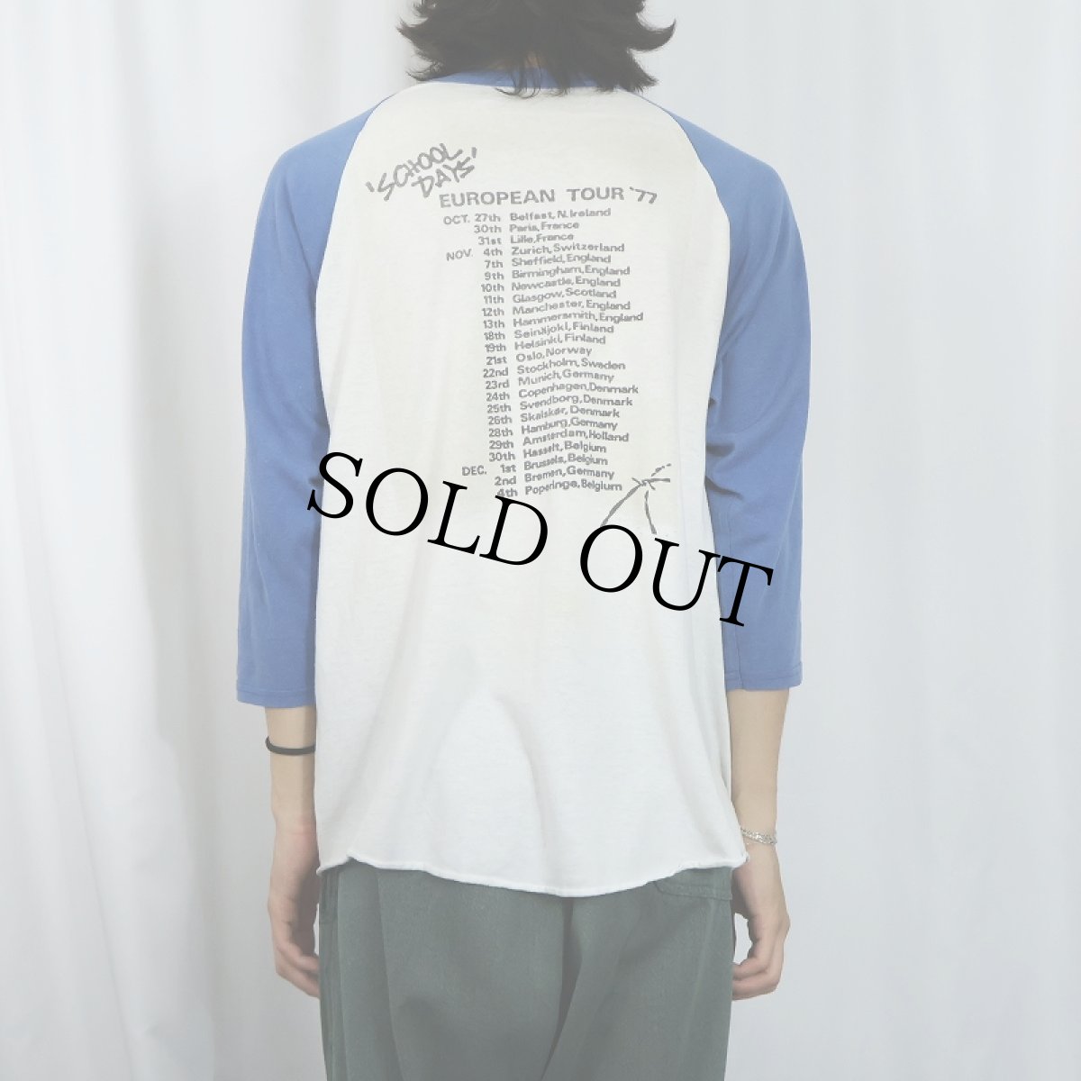 画像3: THE RUNAWAYS "LIVE IN EUROPE" ガールズロックバンド ツアープリントTシャツ L (3)