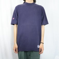 画像2: 90's RUSSELL ATHLETIC USA製 無地Tシャツ NAVY XL (2)