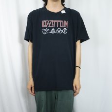 画像2: LED ZEPPELIN ロックバンドプリントTシャツ BLACK (2)