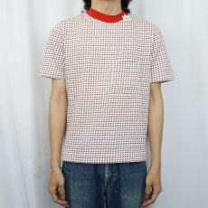 画像2: 70〜80's 総柄 リンガー ポケットTシャツ (2)