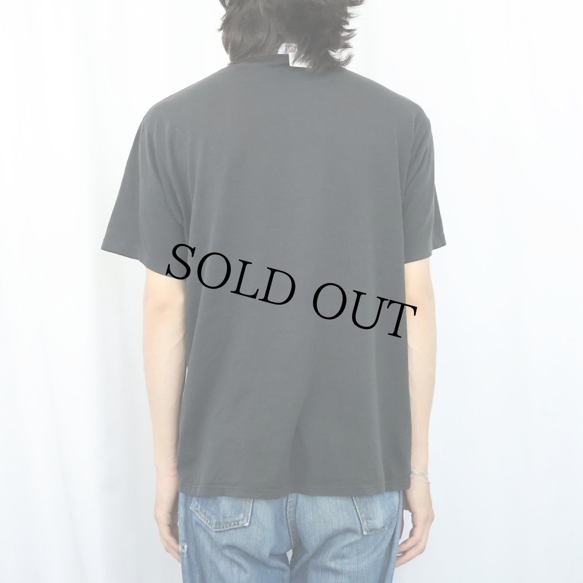 画像3: 90's JERZEES USA製 無地ポケットTシャツ BLACK XL (3)