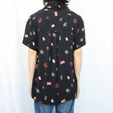 画像3: CHICO'S DESIGN 総柄 レーヨンシャツ BLACK SIZE2 (3)