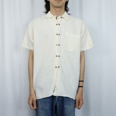 画像2: HONORS リネンコットンシャツ M (2)