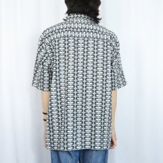 画像3: no boundaries 総柄コットンシャツ L (3)