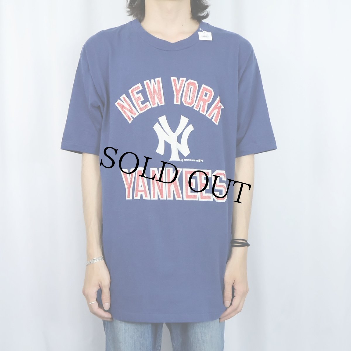 画像2: 80's NEW YORK YANKEES USA製 プリントTシャツ 2X (2)