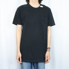 画像2: 90's 無地ポケットTシャツ BLACK (2)