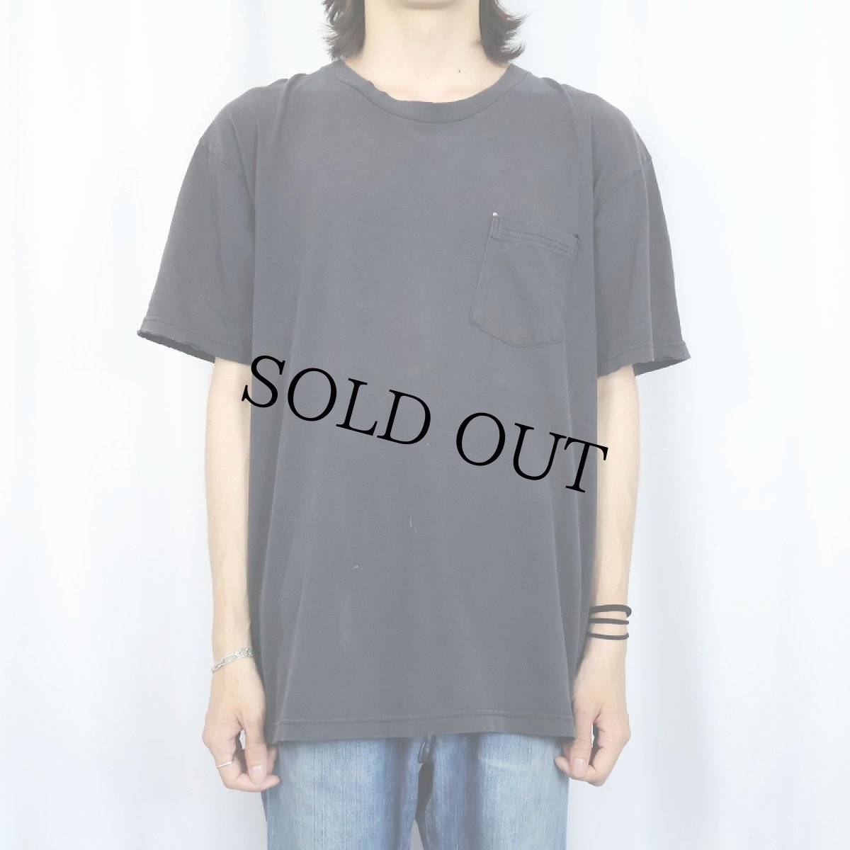 画像2: TOWNCRAFT 無地 ポケットTシャツ BLACK L (2)