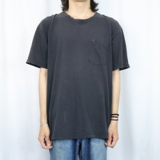 画像2: TOWNCRAFT 無地 ポケットTシャツ BLACK L (2)